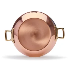Paellera de cobre Inocuivre con asas doradas De Buyer