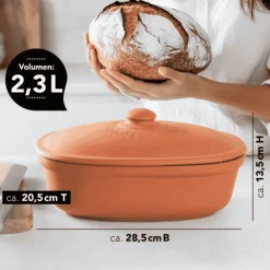 Panera ovalada de terracota Römertopf