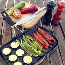 Parrilla grill con mango abatible cuadrada o rectangular Le Creuset