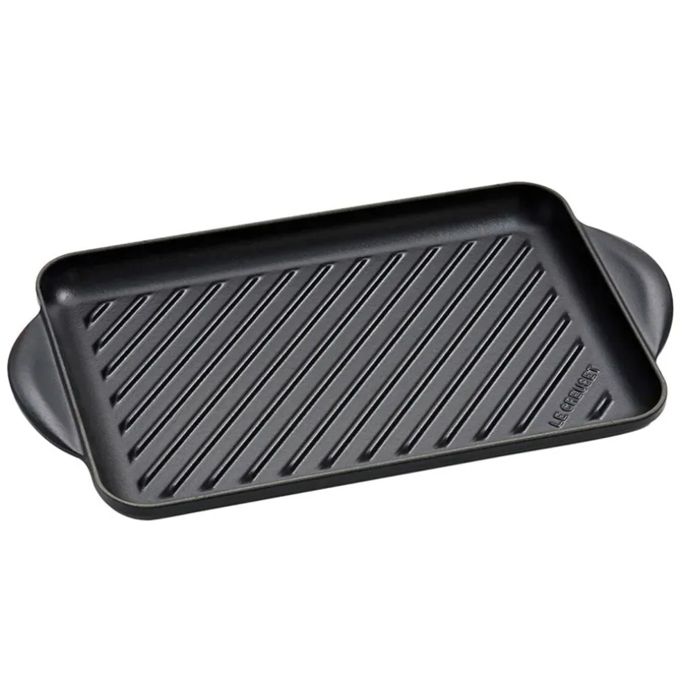 Parrilla grill rectangular Tradition 32 x 21,8 cm negra de Le Creuset