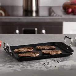 Parrilla lisa rectangular antiadherente TNS PRO Le Creuset