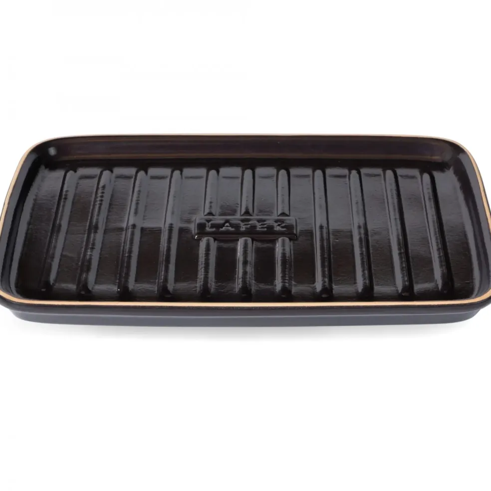 Parrilla rectangular de terracota para barbacoa y horno Römertopf