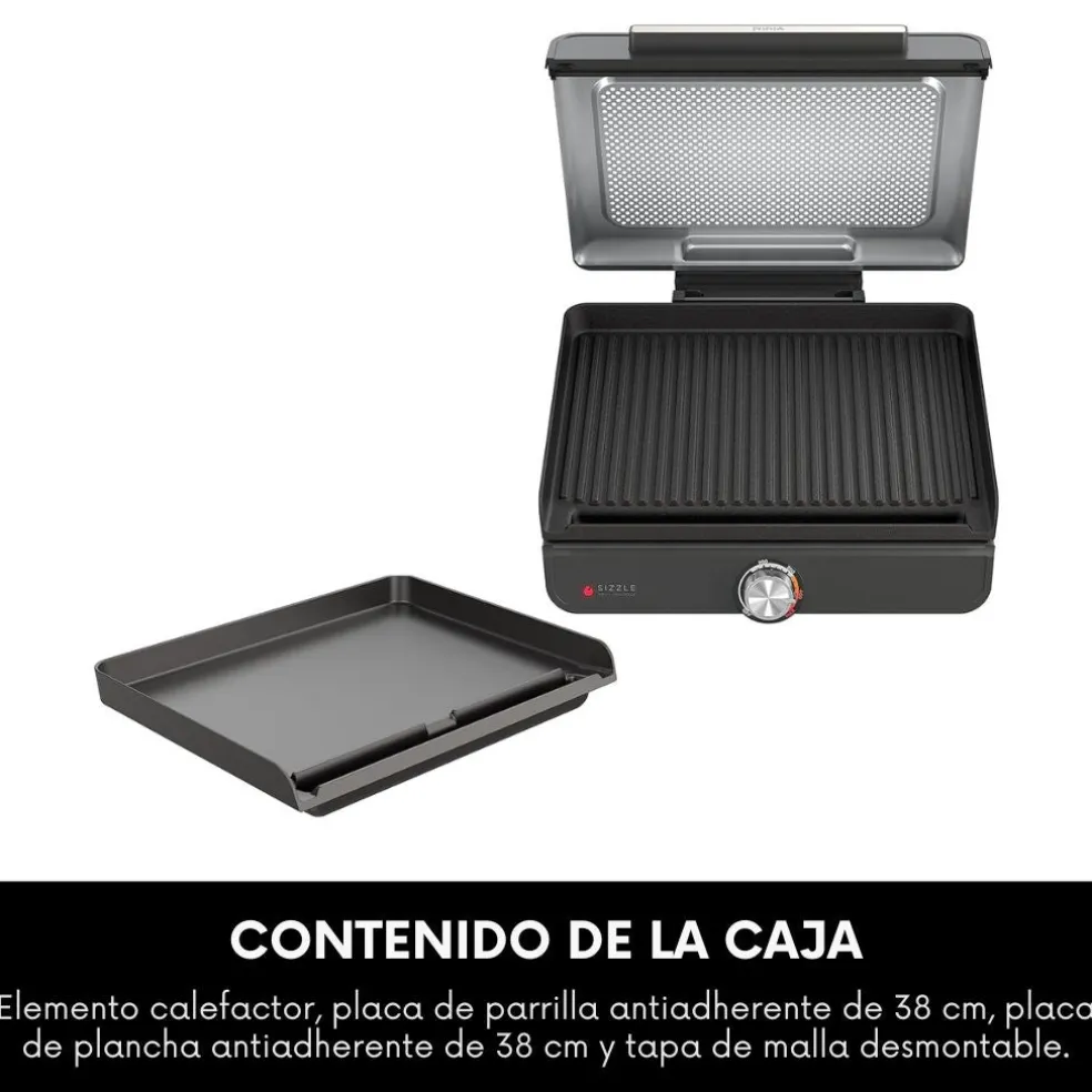 Parrilla y plancha de interior 2 en 1 Sizzle Ninja®