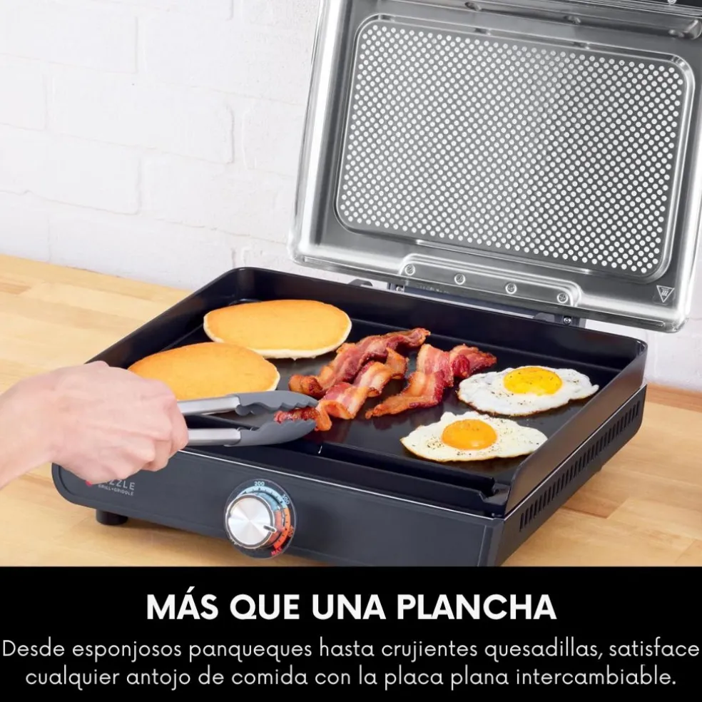 Parrilla y plancha de interior 2 en 1 Sizzle Ninja®