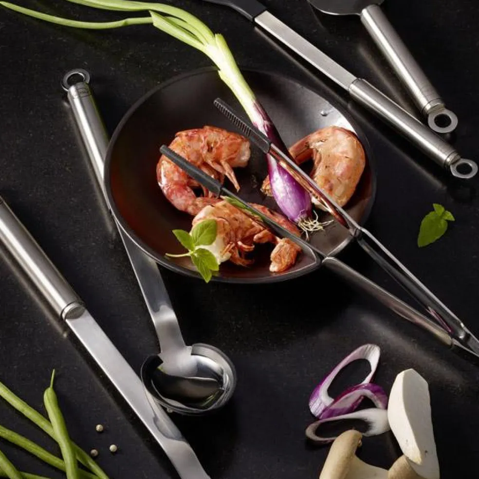 Pinzas de acero inox. con punta de silicona 32cm Rösle