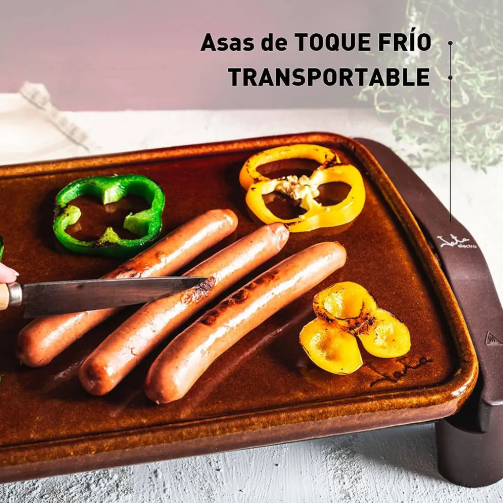 Plancha eléctrica de asar de terracota Jata