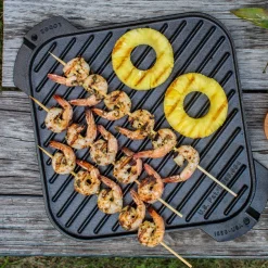 Plancha grill cuadrada reversible de hierro Lodge