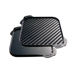 Plancha grill cuadrada reversible de hierro Lodge