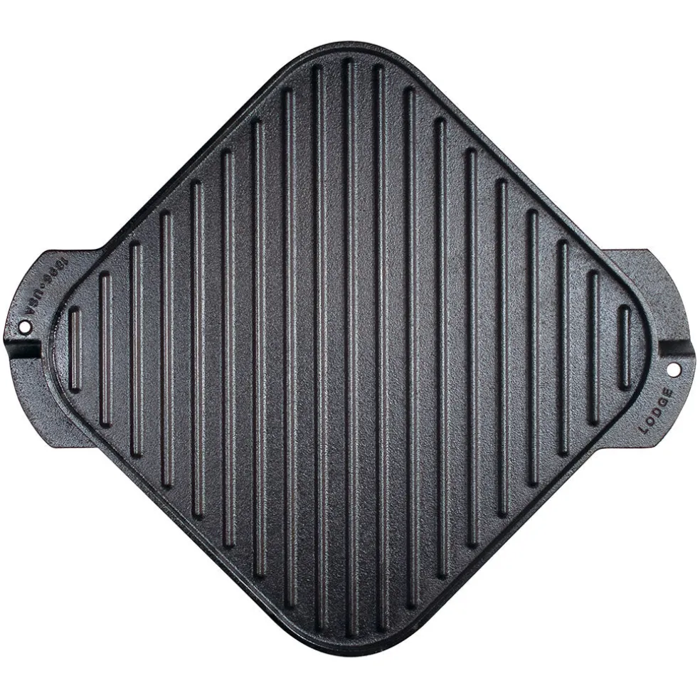 Plancha grill cuadrada reversible de hierro Lodge