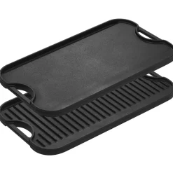 Plancha grill XL Rectangular y Reversible de hierro Lodge