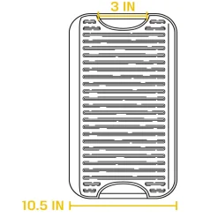 Plancha grill XL Rectangular y Reversible de hierro Lodge