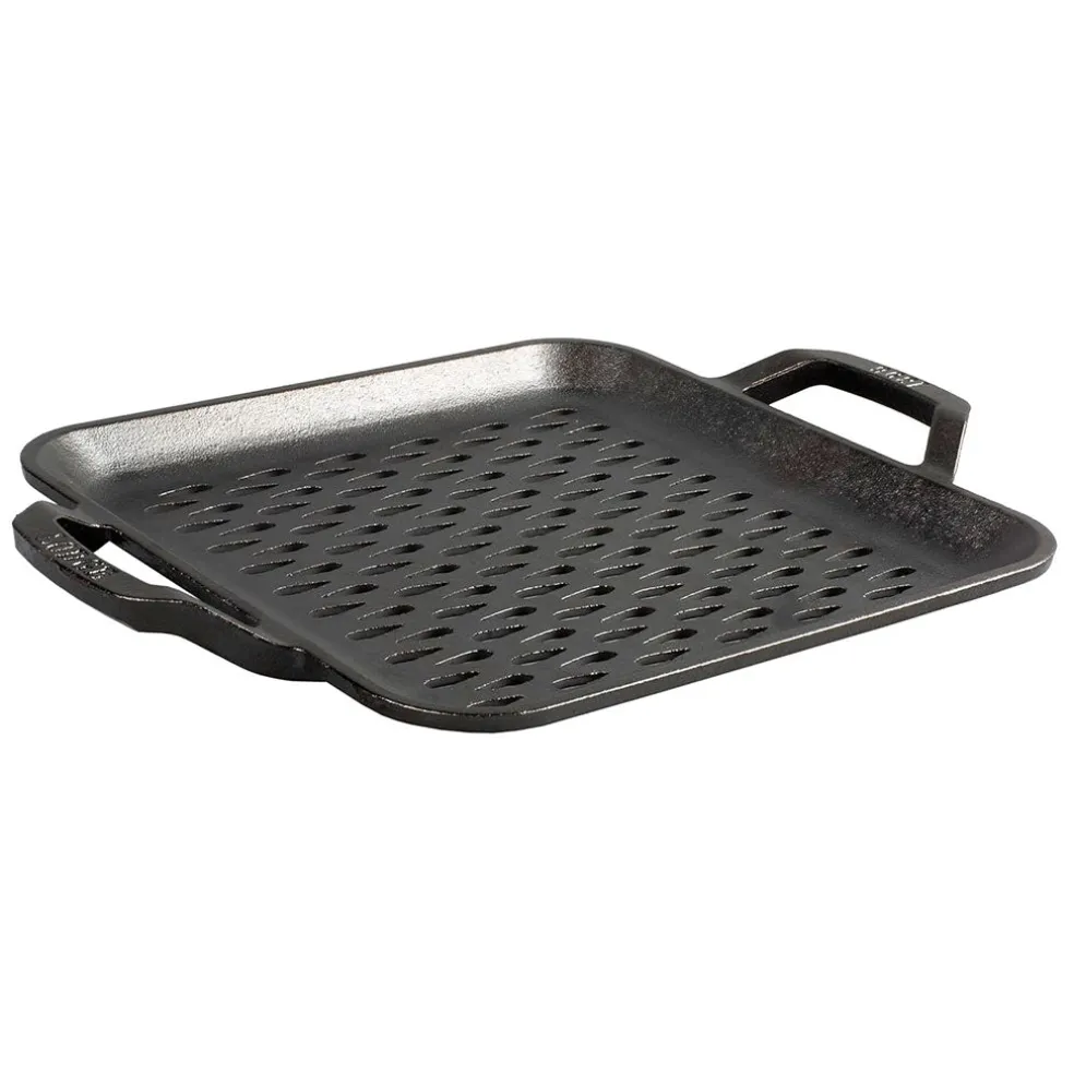 Plancha perforada cuadrada de hierro Chef Lodge