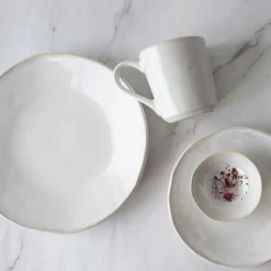 Plato de postre de gres Organic Collection