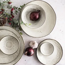 Plato de postre de gres Organic Collection