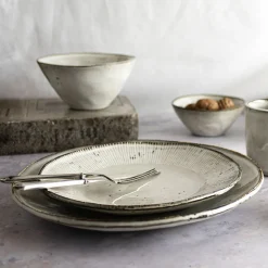 Plato de postre de gres Organic Collection