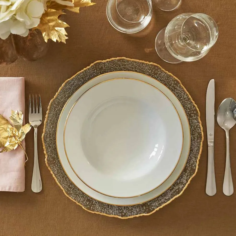 Plato de vidrio Maestà La Porcellana Bianca