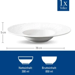 Plato para pasta y arroces de porcelana Manufacture Rock Villeroy & Boch