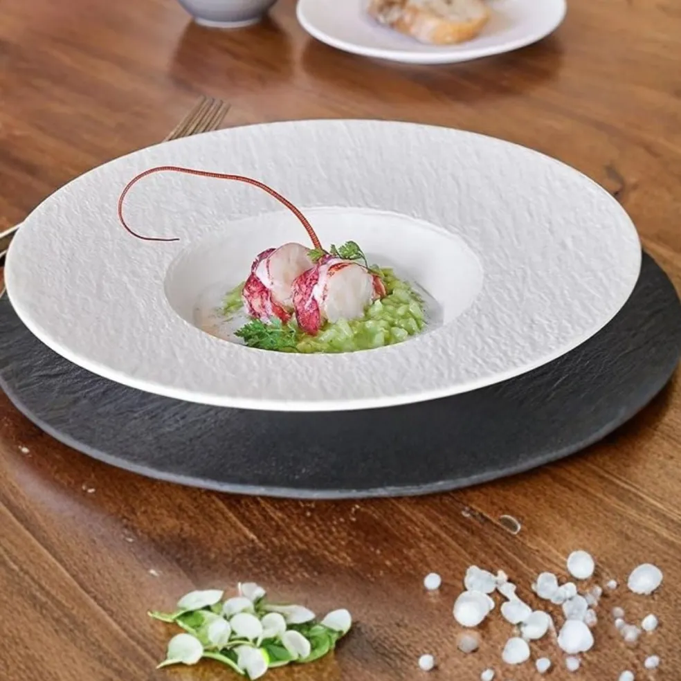 Plato para pasta y arroces de porcelana Manufacture Rock Villeroy & Boch