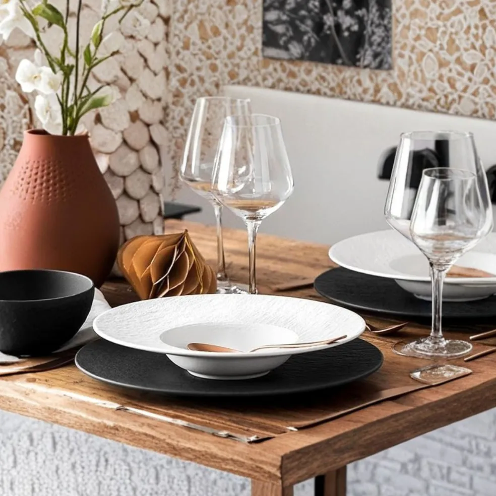 Plato para pasta y arroces de porcelana Manufacture Rock Villeroy & Boch