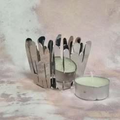 Portavelas de acero inoxidable Barknest Alessi