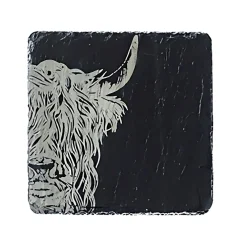Posavasos individuales de pizarra Selbrae