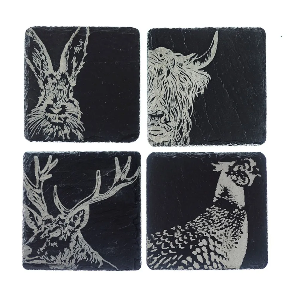 Posavasos individuales de pizarra Selbrae