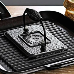 Prensa de parrilla de hierro rectangular Lodge