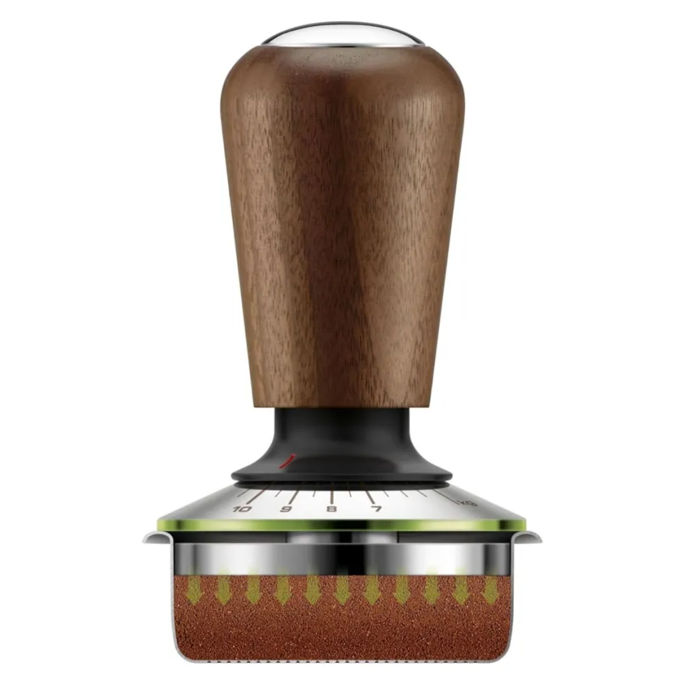 Prensador autonivelante de café con mango de madera Sage