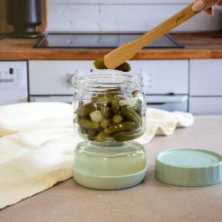 Recipiente de cristal para aceitunas y encurtidos Pebbly