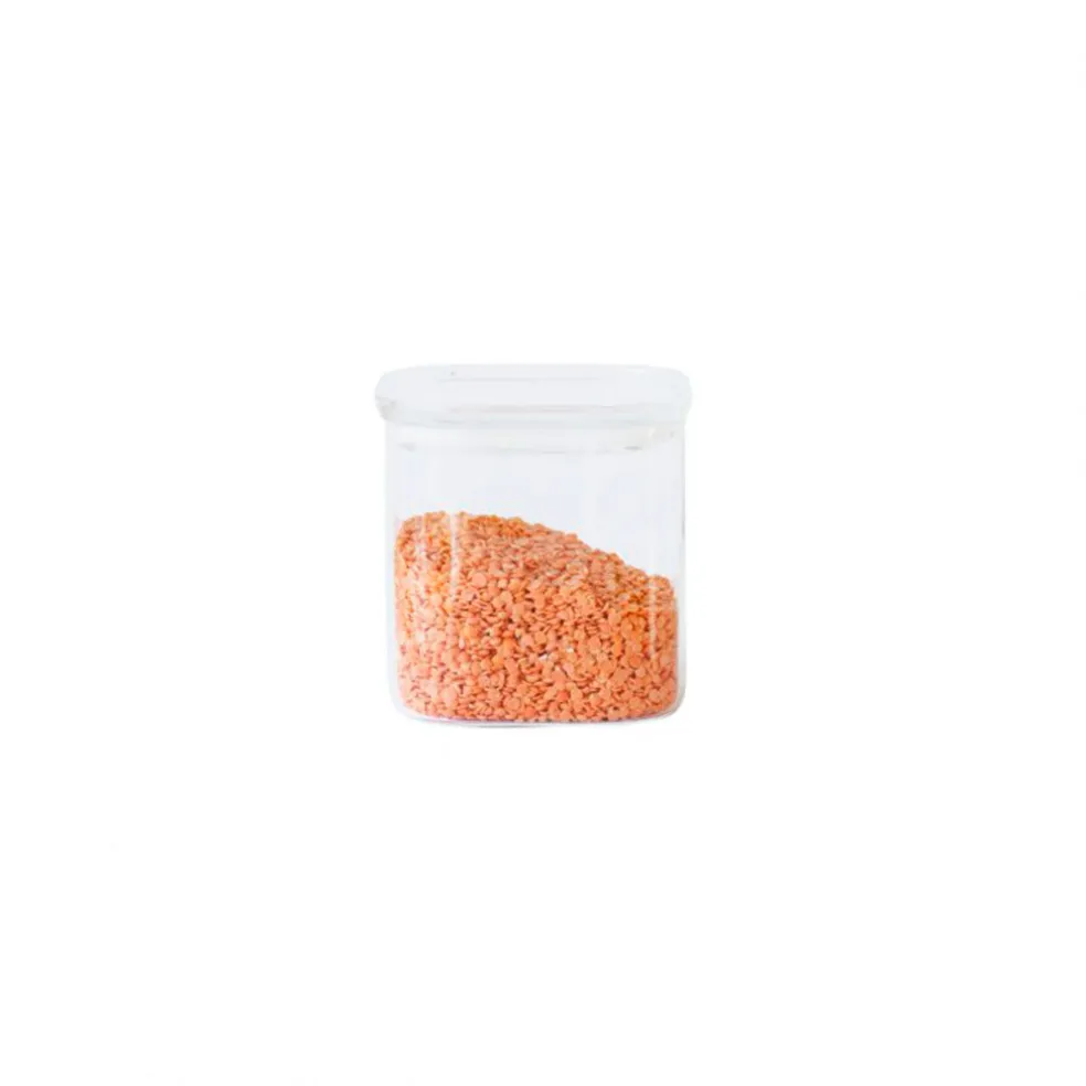 Recipientes con tapa de cristal y goma selladora Pebbly