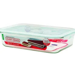 Recipientes de cristal rectangular con tapa Lock&Lock