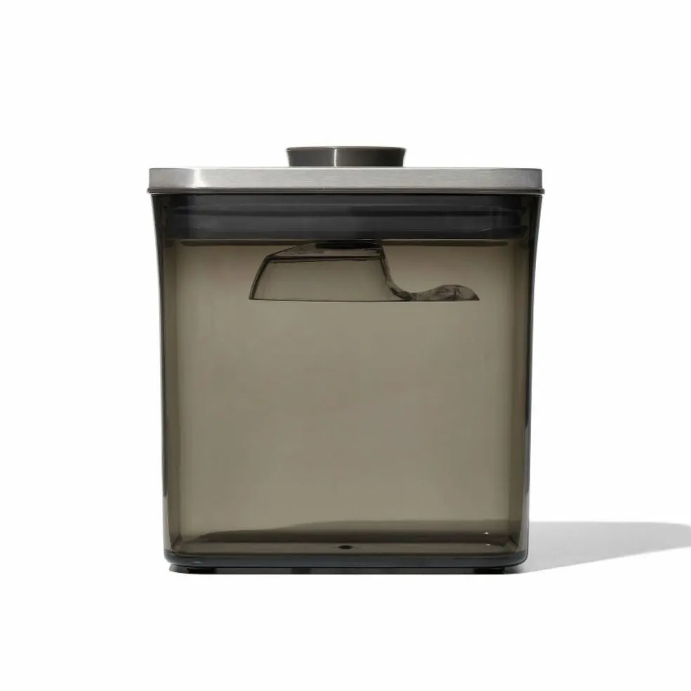 Recipiente tintado para café con tapa de acero y cuchara POP 2.0 STEEL OXO