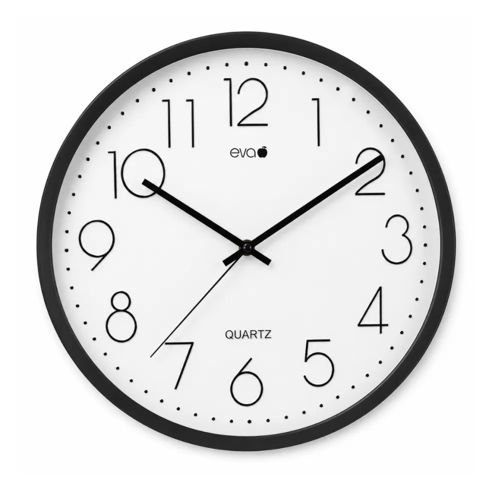 Reloj de pared con mecanismo de cuarzo Eva