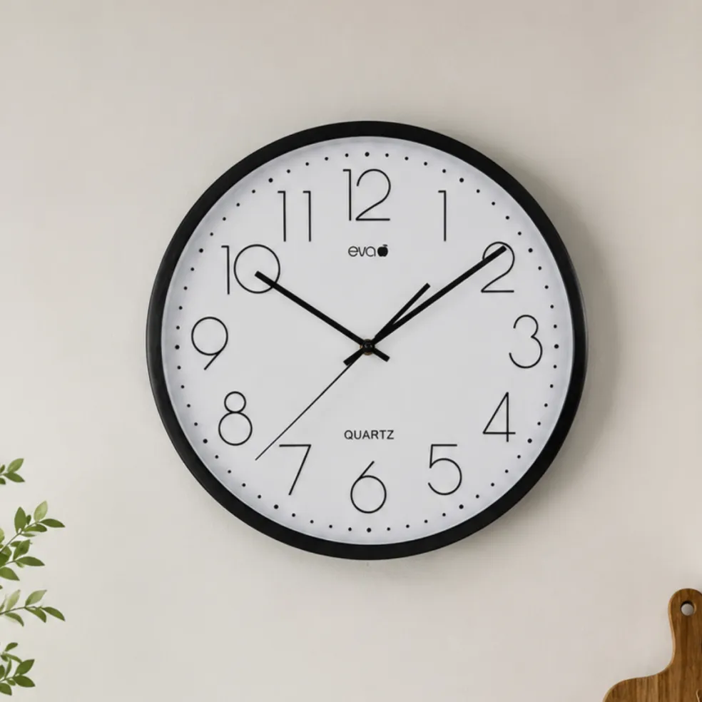 Reloj de pared con mecanismo de cuarzo Eva