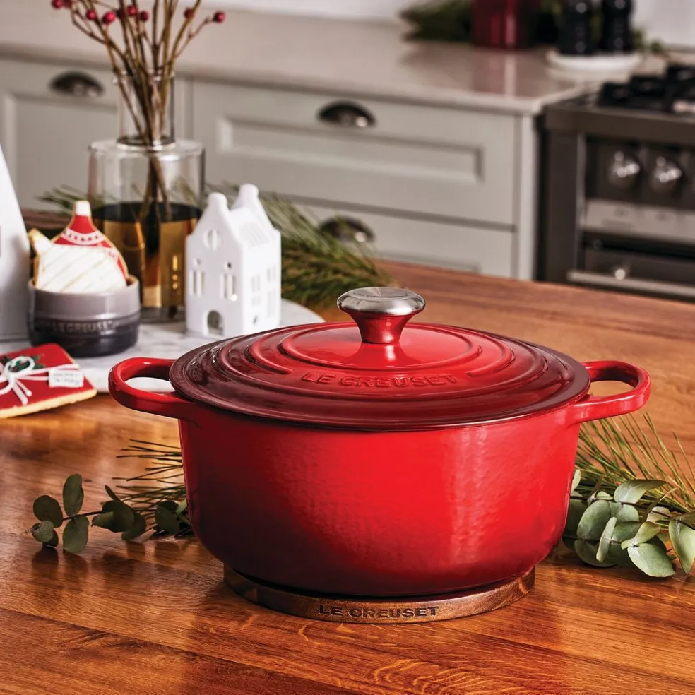 Salvamanteles magnético de madera Le Creuset
