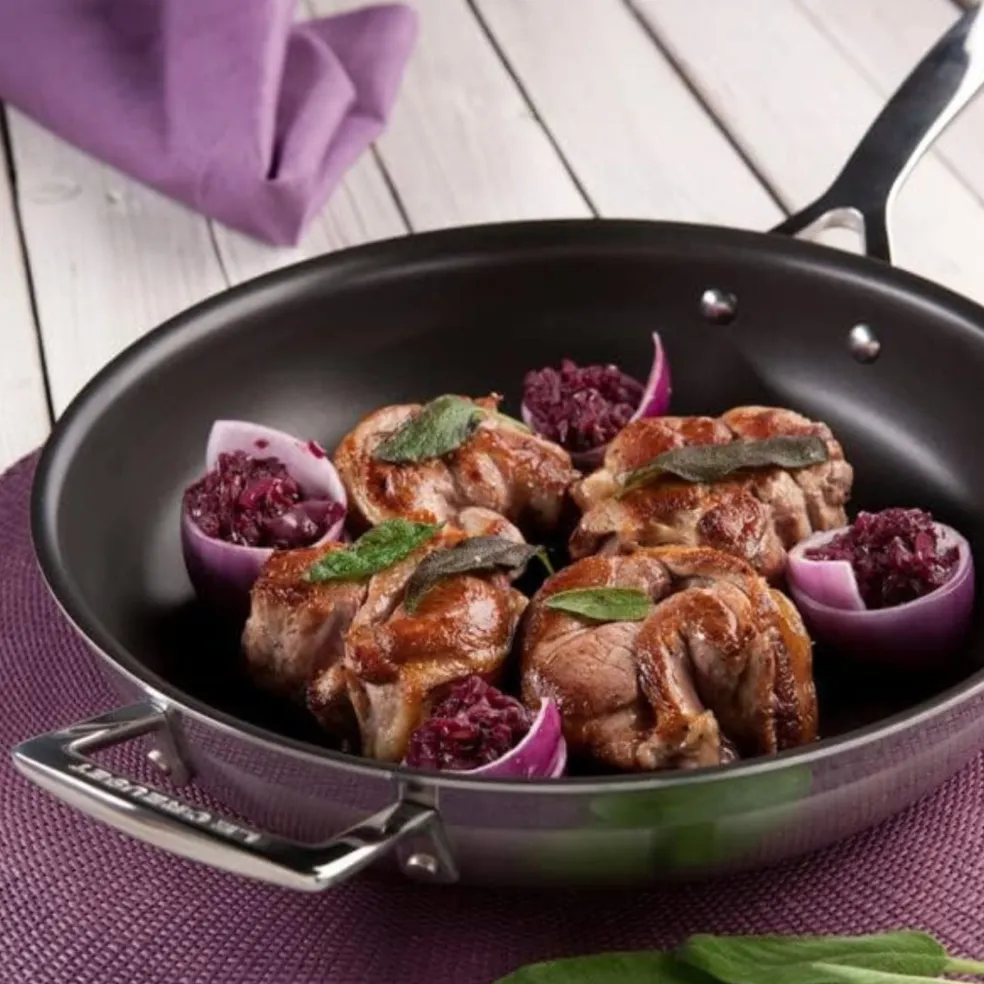 Sartén alta antiadherente 3-PLY con exterior inox Signature Le Creuset