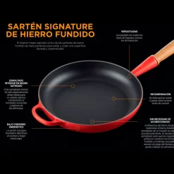 Sartén alta de hierro con mango de madera Le Creuset