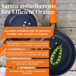Sartén antiadherente Bra Efficient Orange