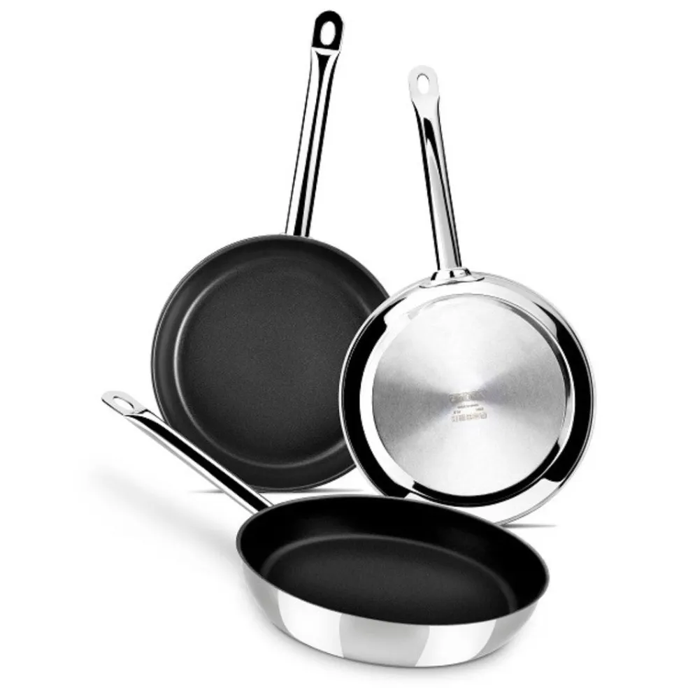 Sartén Antiadherente Chef con exterior inox Monix