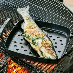Sartén asadora cuadrada hierro fundido BBQ Outdoor Le Creuset