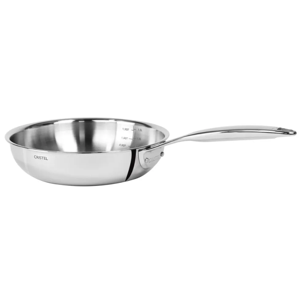 Sartén bombeada de acero inoxidable 5-Ply Castel'Pro Cristel