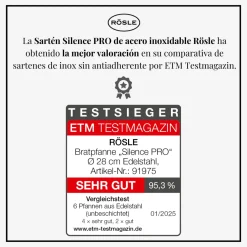 Sartén de acero inoxidable Silence Pro Rösle