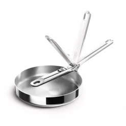 Sartén de acero inoxidable tricapa y con mango plegable Space Steel Joseph Joseph