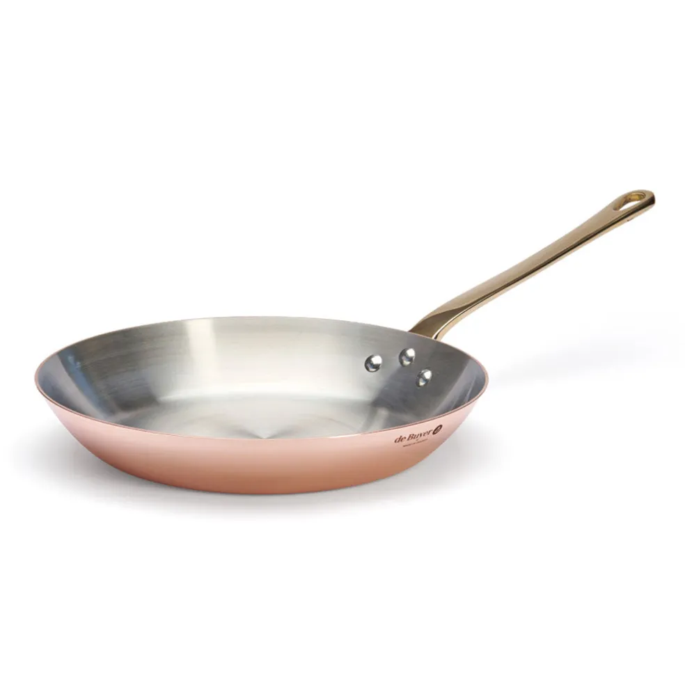 Sartén de cobre Inocuivre mango dorado De Buyer