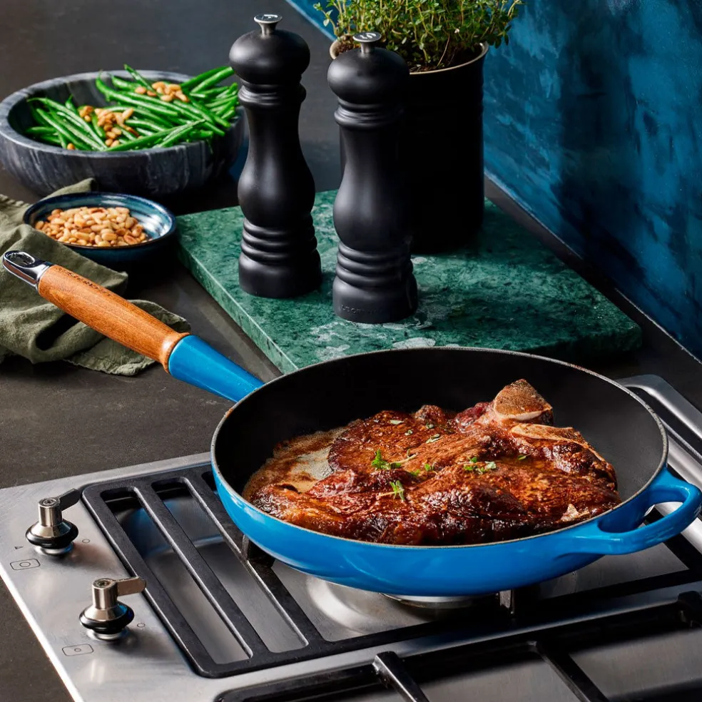 Sartén de hierro con mango de madera Le Creuset