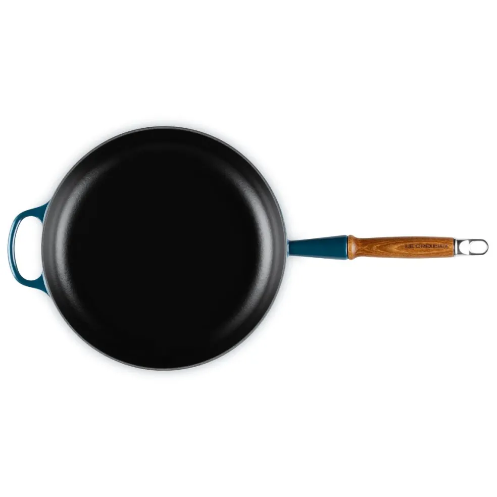 Sartén de hierro con mango de madera Le Creuset