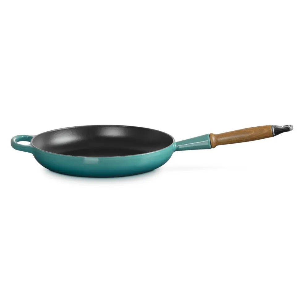 Sartén de hierro con mango de madera Le Creuset