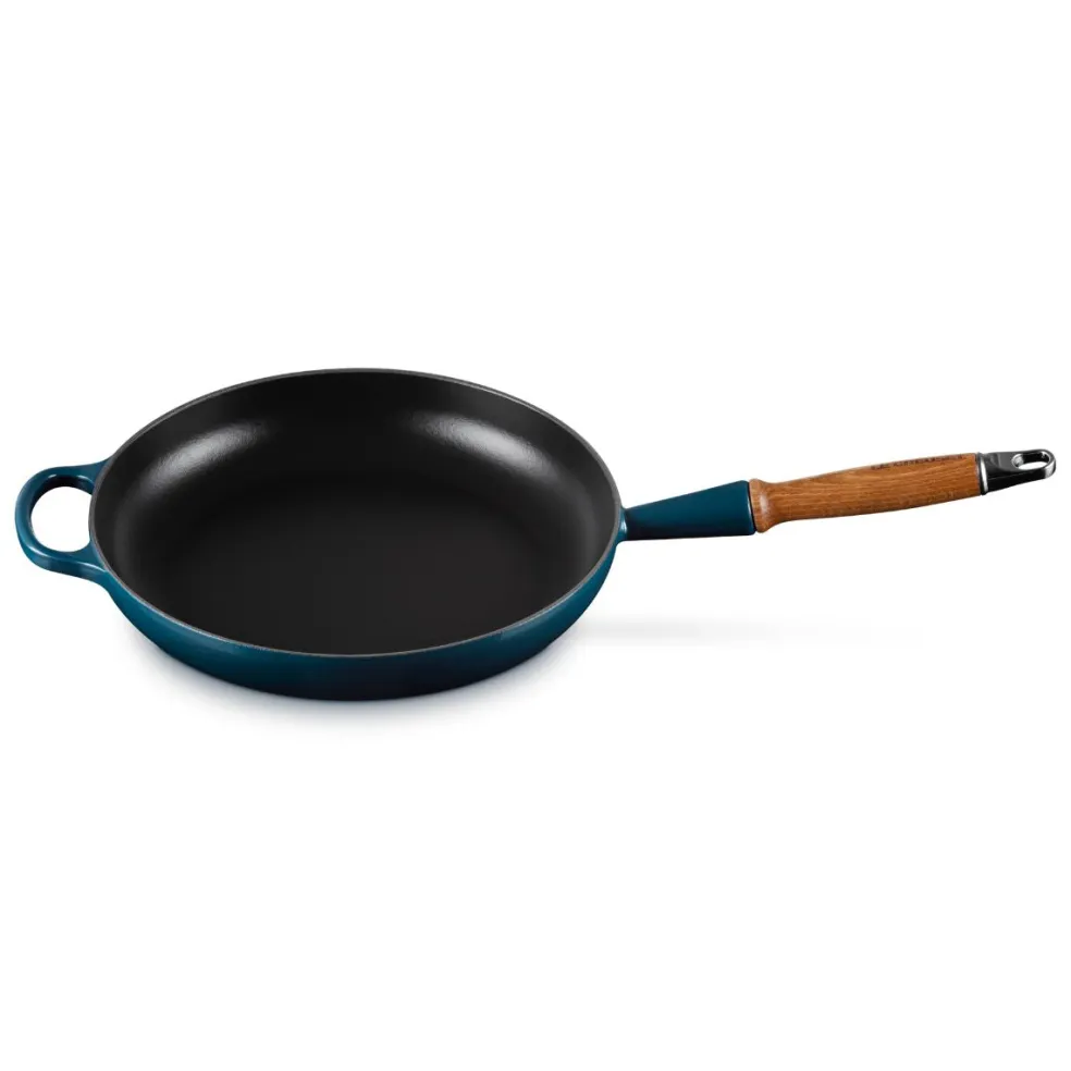 Sartén de hierro con mango de madera Le Creuset