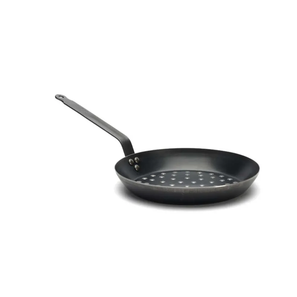 Sartén de hierro De Buyer para asar castañas 28cm
