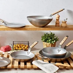 Sartén hierro mineral B con mango de haya De Buyer